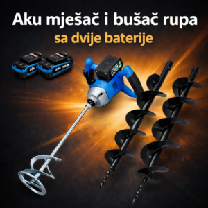 Višenamjenski aku mikser i bušač rupa 2u1